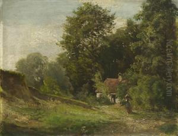 Auf Dem Weg Zur Bauernkate Oil Painting - Ludwig Gustav Voltz