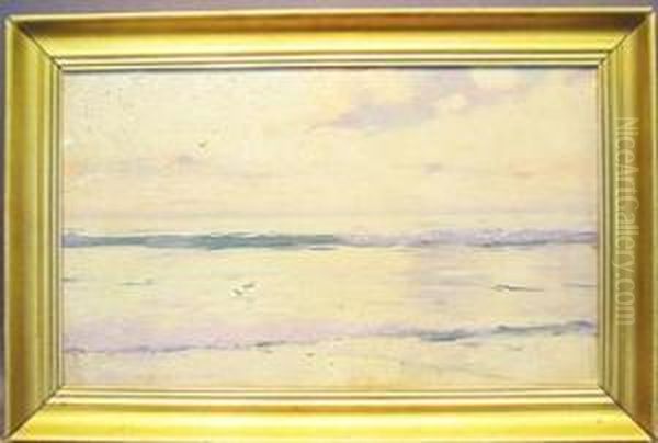 Flat Beach In Evening, St. Ives Oil Painting - Howard Russell Butler