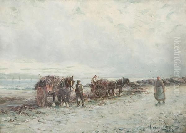 Gathering Wrack Oil Painting - Tomson Laing