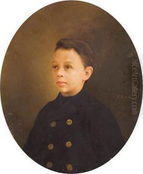 Ritratto Di Marinaretto Oil Painting - Ettore Simonetti