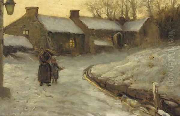 Winter Oil Painting - Joseph Farquharson