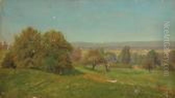 Summer Landscape Oil Painting - Alexander Helwig Wyant