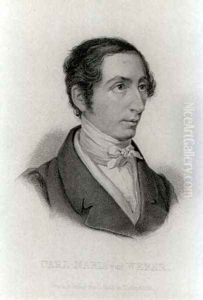 Portrait of Carl Maria von Weber 1786-1826 German composer by L. Holle