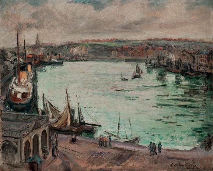 Port De Dieppe Oil Painting - Emile-Othon Friesz