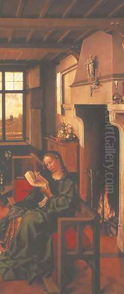 St. Barbara Oil Painting - Robert Campin