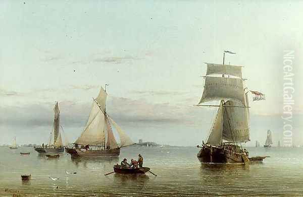 Calm on the Humber, 1864 Oil Painting - Henry Redmore