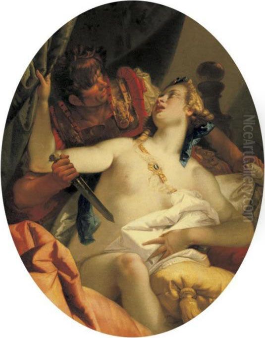 Tarquin And Lucrezia Oil Painting - Giovanni Battista Tiepolo