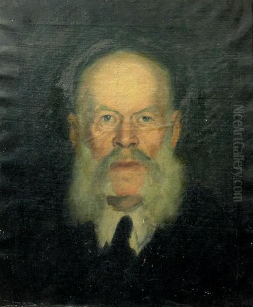 Ion Saulea's Portrait Oil Painting - Nicolae Tonitza