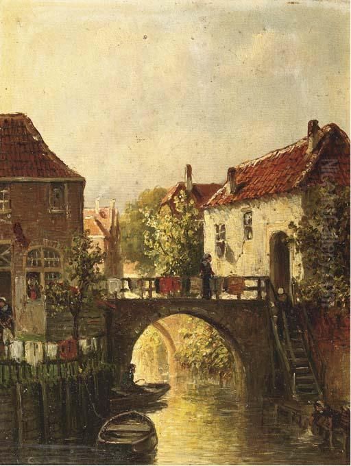 The Bridge Oil Painting - Pieter Gerard Vertin