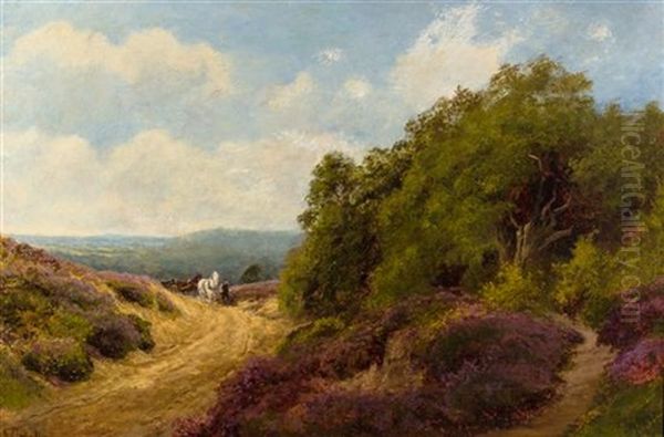 Landscape With Horses Oil Painting - John Clayton Adams