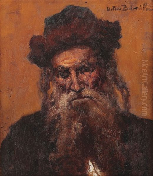 Portrait Of A Jewish Man Oil Painting - Octav Bancila