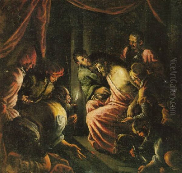 The Mocking Of Christ Oil Painting - Leandro da Ponte Bassano