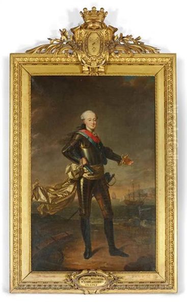 Portrait De Louis-jean-marie De Bourbon Oil Painting - Jean-Baptiste Charpentier the Elder