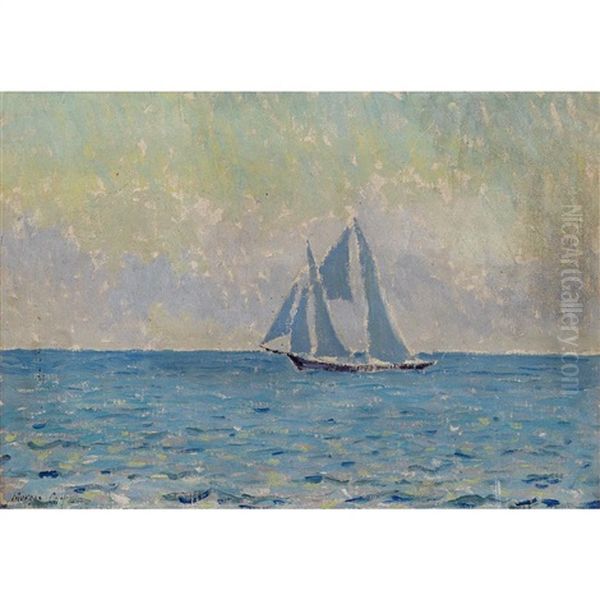 Sailboat On The Sea Oil Painting - Morgan Colt