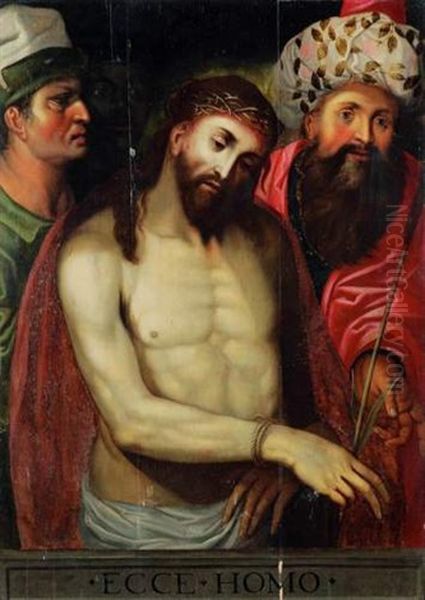 Ecce Homo Oil Painting - Michiel Coxie the Younger