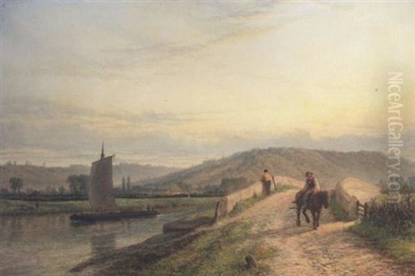 Colwich Hills Oil Painting - Henry Dawson