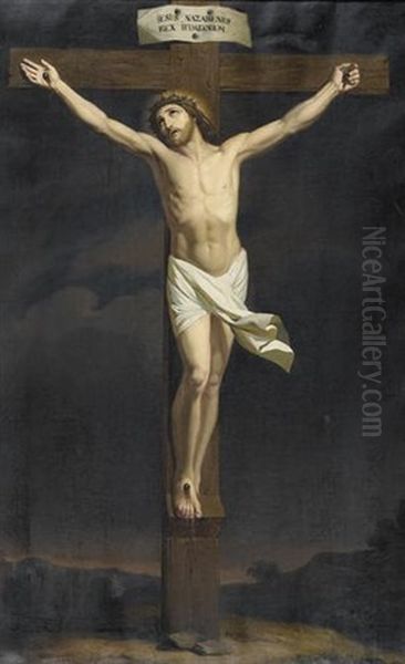 Christus Am Kreuz Oil Painting - Melchior Paul Von Deschwanden