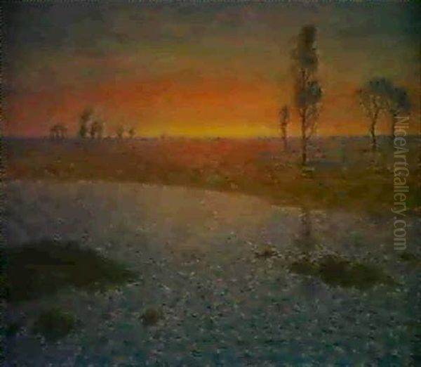 Aftonrodnad Oil Painting - Per Ekstroem