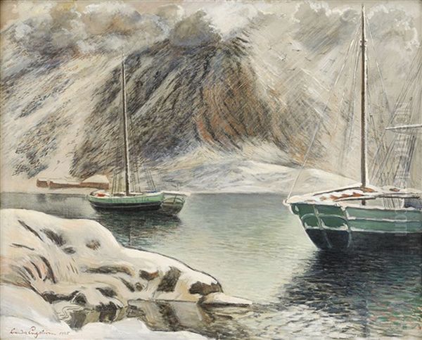 Snostorm I September (lofoten) by Leander Engstroem the Elder