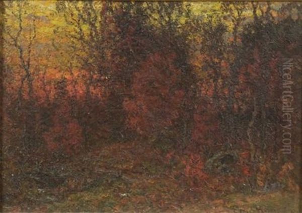 The Landscape - Edge Woods Oil Painting - John Joseph Enneking