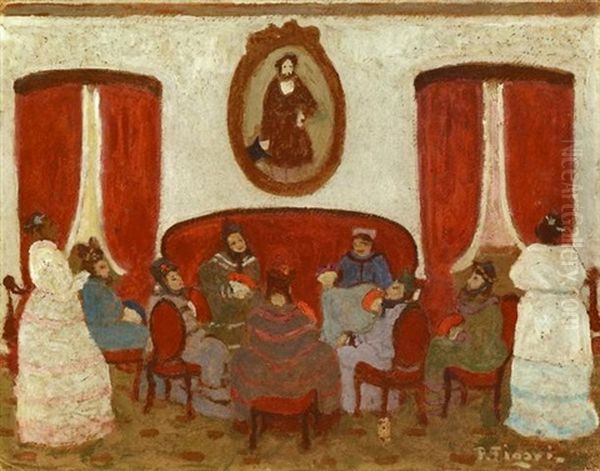 Las Visitas Oil Painting - Pedro Figari