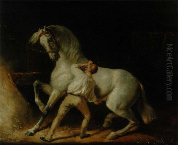 Le Palefrenier Oil Painting - Theodore Gericault