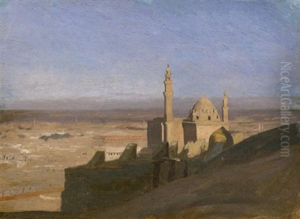 Vue Du Caire (study For Le General Bonaparte Au Caire?) Oil Painting - Jean-Leon Gerome