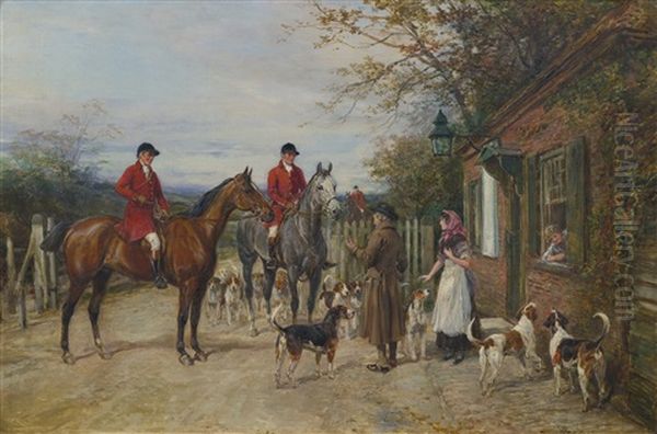 After The Hunt Oil Painting - Heywood Hardy