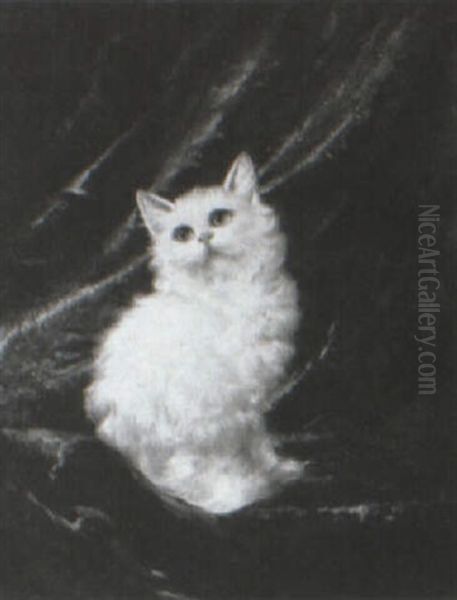 White Angora Oil Painting - Carl Kahler