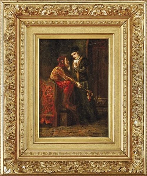 Der Verliebte Hofnarr Oil Painting - Hermann Kaulbach