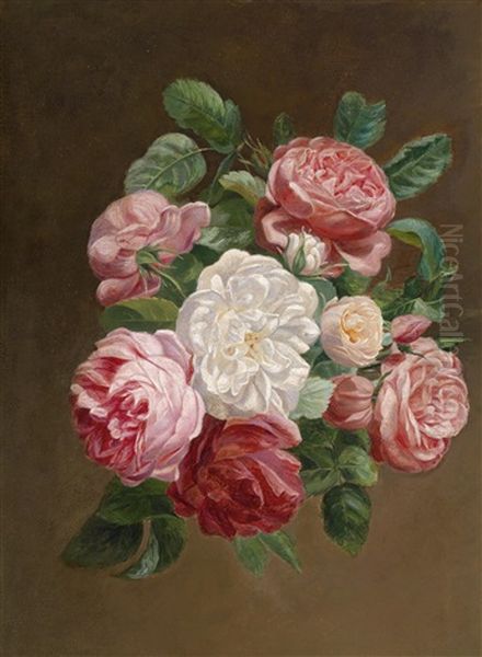 Rosen Oil Painting - Josef Lauer