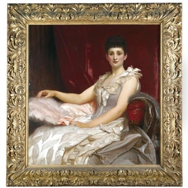 Portrait Of Amy Augusta, Lady Coleridge Oil Painting - Lord Frederic Leighton