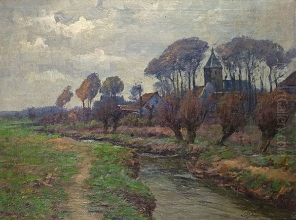 Dorf Bei Paderborn Oil Painting - Wilhelm (Willy) Lucas