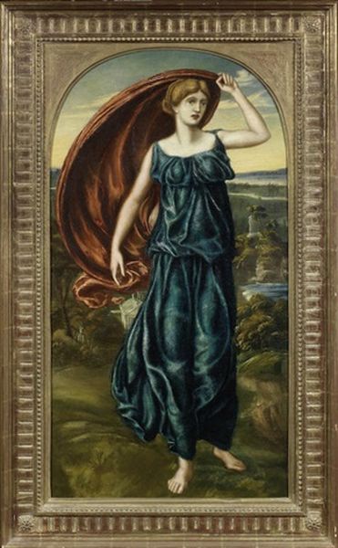 Ariadne At Naxos Oil Painting - William De Morgan