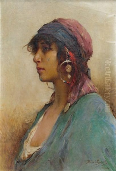 La Jeune Tunisienne by Emile Auguste Pinchart