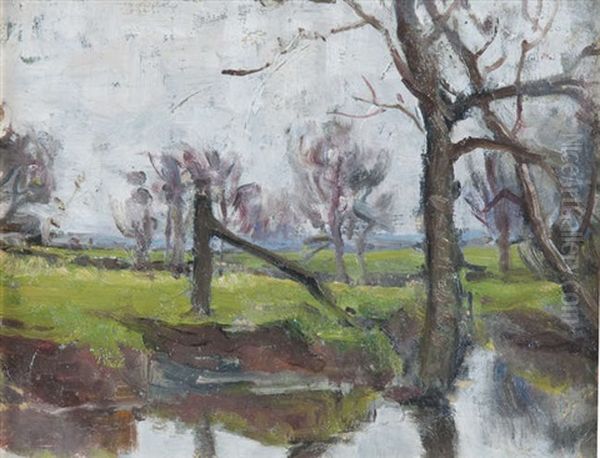 Trees On The Dodder Oil Painting - Sarah Henrietta Purser