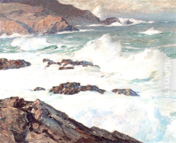 Song Of The Sea - Pacific Oil Painting - William Ritschel