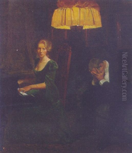 A Moving Melody Oil Painting - Geskel (Saloma) Saloman