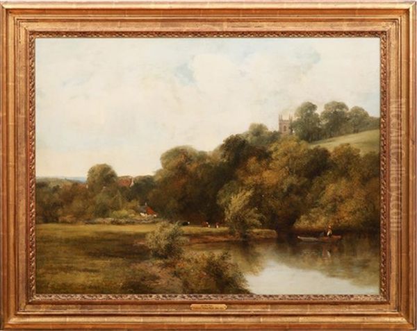 On The Wye Oil Painting - Frederick William