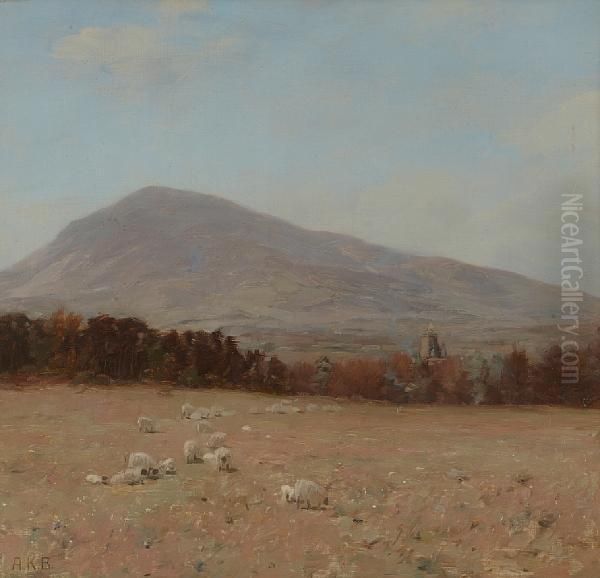 Tinto Hill, Lanark Oil Painting - Alexander Kellock Brown