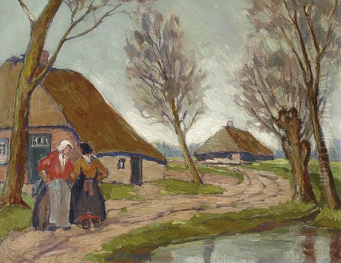 Brabant Farmer's Wives Oil Painting - Jan Kruysen