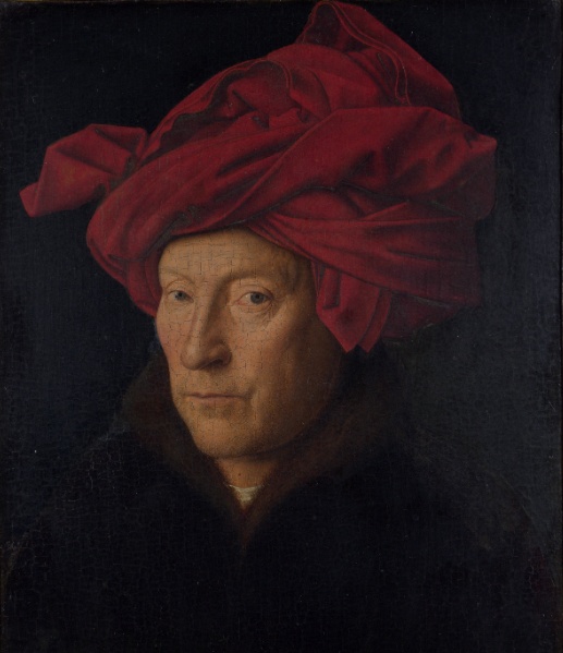 Portrait of a Man (Self Portrait?) by Jan van Eyck, 25.5 × 19cm, 1433