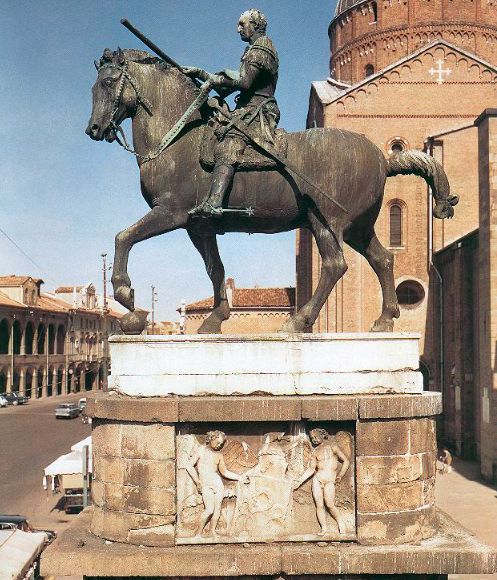 Donatello, "Gattamelata Equestrian Statue," 1445-1450, located in the Piazza del Santo, Padua.