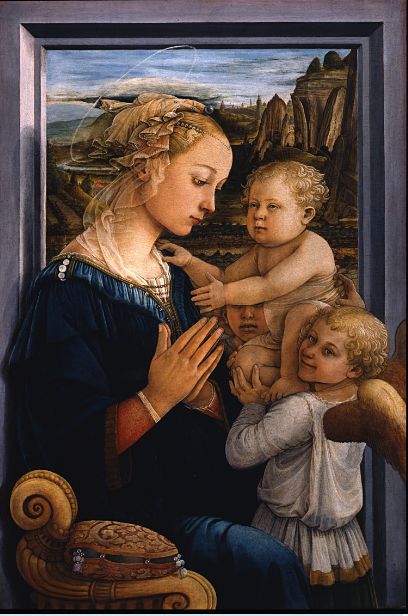 Madonna and Child with Two Angels by Filippo Lippi