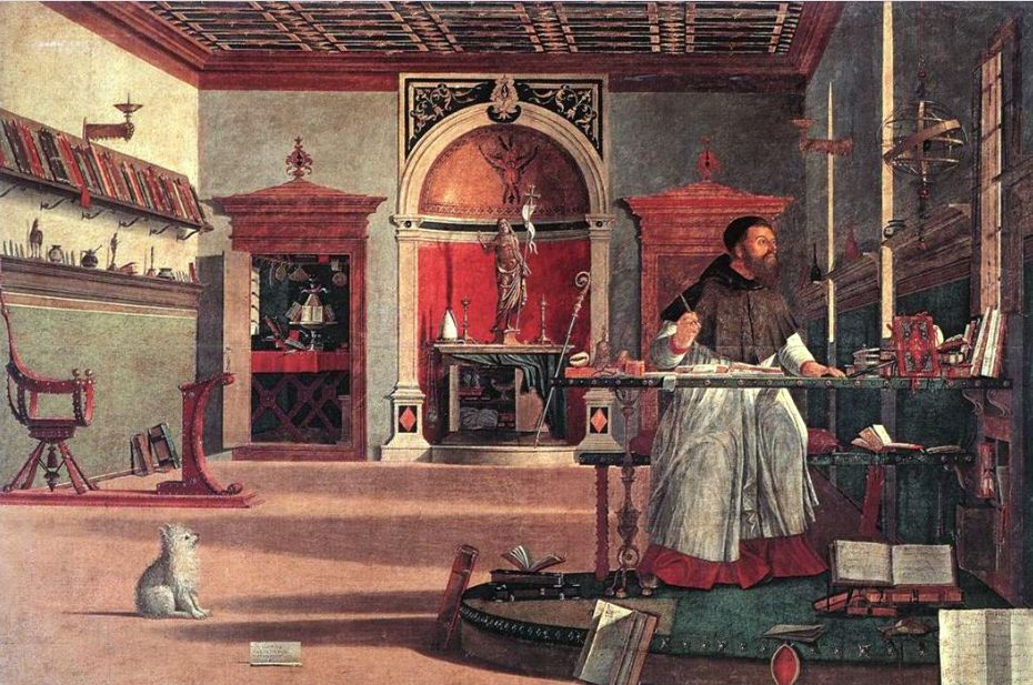 St. Augustine in His Studio by Vittore Carpaccio, Scuola di San Giorgio degli Schiavoni, Venice