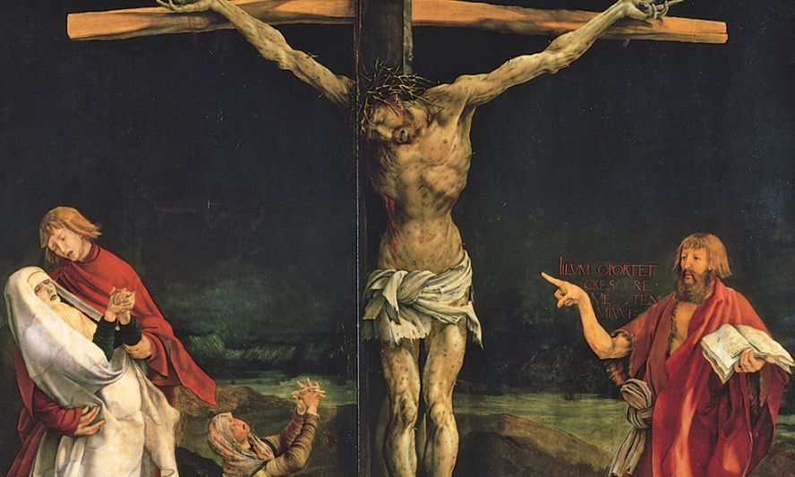 A detail of the "Crucifixion" panel