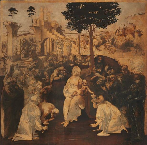 Leonardo da Vinci, The Adoration of the Magi (1481)