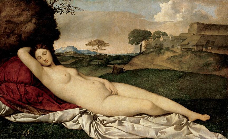 Sleeping Venus (circa 1510, by Giorgione and completed by Titian)