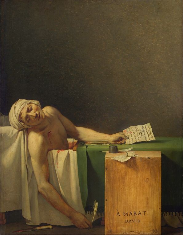 The Death of Marat, Jacques-Louis David, 1793