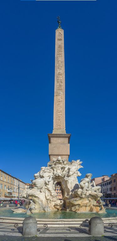 The Fountain of the Four Rivers with the Obelisco Agonale, Gian Lorenzo Bernini